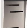 Mailboxes * Flash Sale Mid Century Modern Mailbox, Tri Tone Black, Vertical Large, Stainless