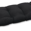 Outdoor Decor * Buy Pillow Perfect Inc Fortress Canvas Black Wicker Loveseat Cushion