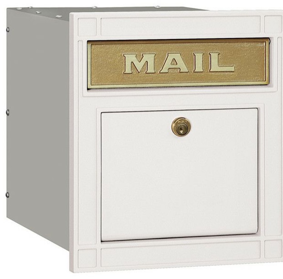 Mailboxes * Hot Sale Salsbury Industries Locking Cast Aluminum Column Mailbox, White