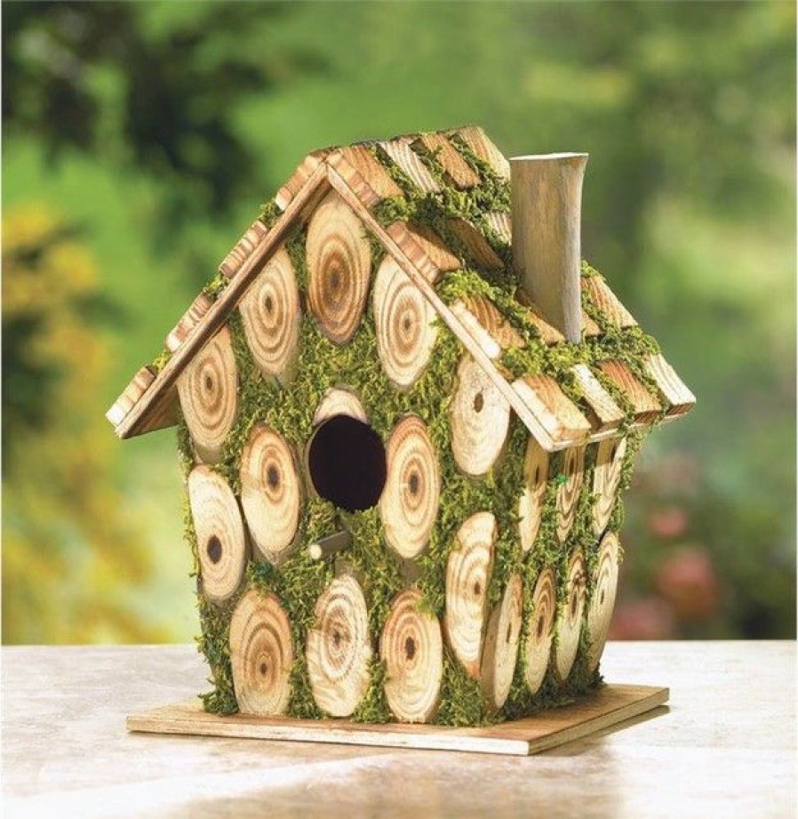 Outdoor Decor * Coupon Verdugo Gift Company Moss-Edged Birdhouse