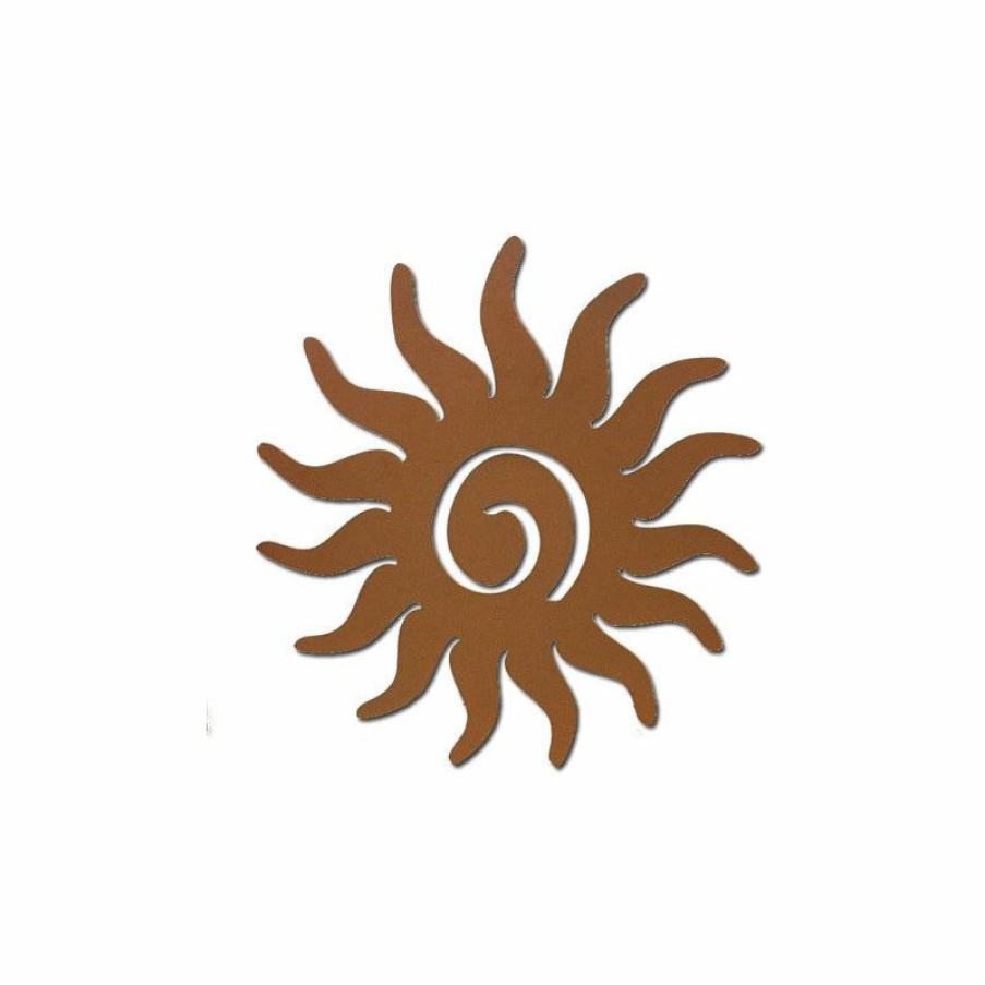 Outdoor Decor * Coupon Rustica Ornamentals Sun Swirl Garden Art, Rust Powder Coat, Wall Hanging