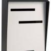 Mailboxes * Brand New Mid Century Modern Mailbox, Two Tone Black, Vertical Large, White