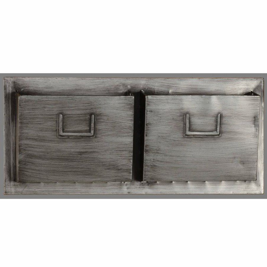 Mailboxes * Coupon Linon Home Decor Products Linon Industrial Metal Horizontal Two Slot Mailboxin In Gray