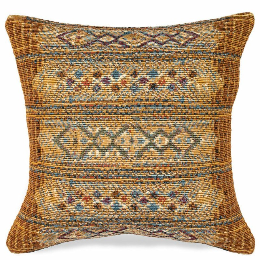 Outdoor Decor * Buy Liora Manne Marina Tribal Stripe Indoor/Outdoor Pillow, Gold, 18 Square