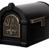 Mailboxes * Flash Sale Gaines Mfg Keystone Curbside Black Mailbox, Antique Bronze, Fleur-De-Lis