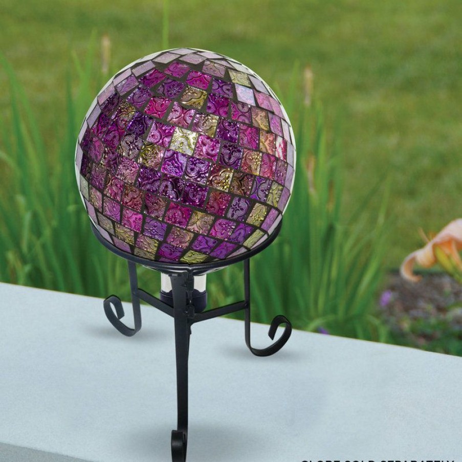 Outdoor Decor * Coupon Alpine Corporation Gazing Globe Metal Stand