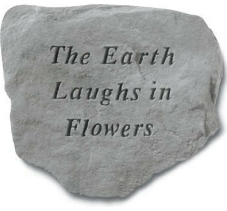 Outdoor Decor * Outlet Kay Berry Inc "The Earth Laughs In Flowers" Garden Stone