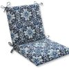 Outdoor Decor * Wholesale Pillow Perfect Inc Woodblock Prism Blue Squared Corners Chair Cushion