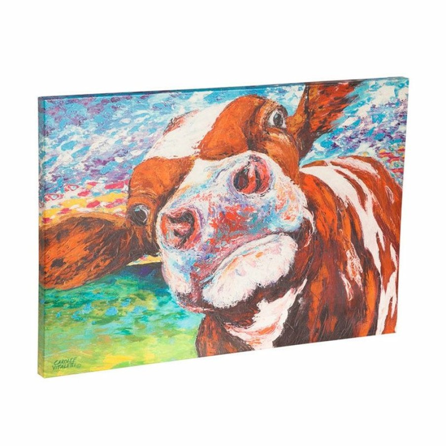 Outdoor Decor * Coupon Cape Craftsmen Curious Cow 36 X 24 Outdoor Wall Canvas, 2 Assorted