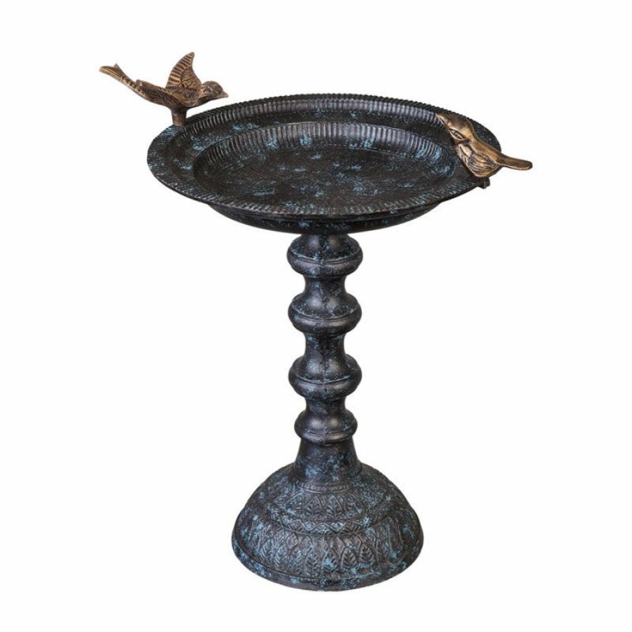 Outdoor Decor * Top 10 Cape Craftsmen Cast Iron Bird Bath On Pedestal