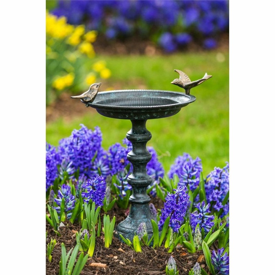 Outdoor Decor * Top 10 Cape Craftsmen Cast Iron Bird Bath On Pedestal