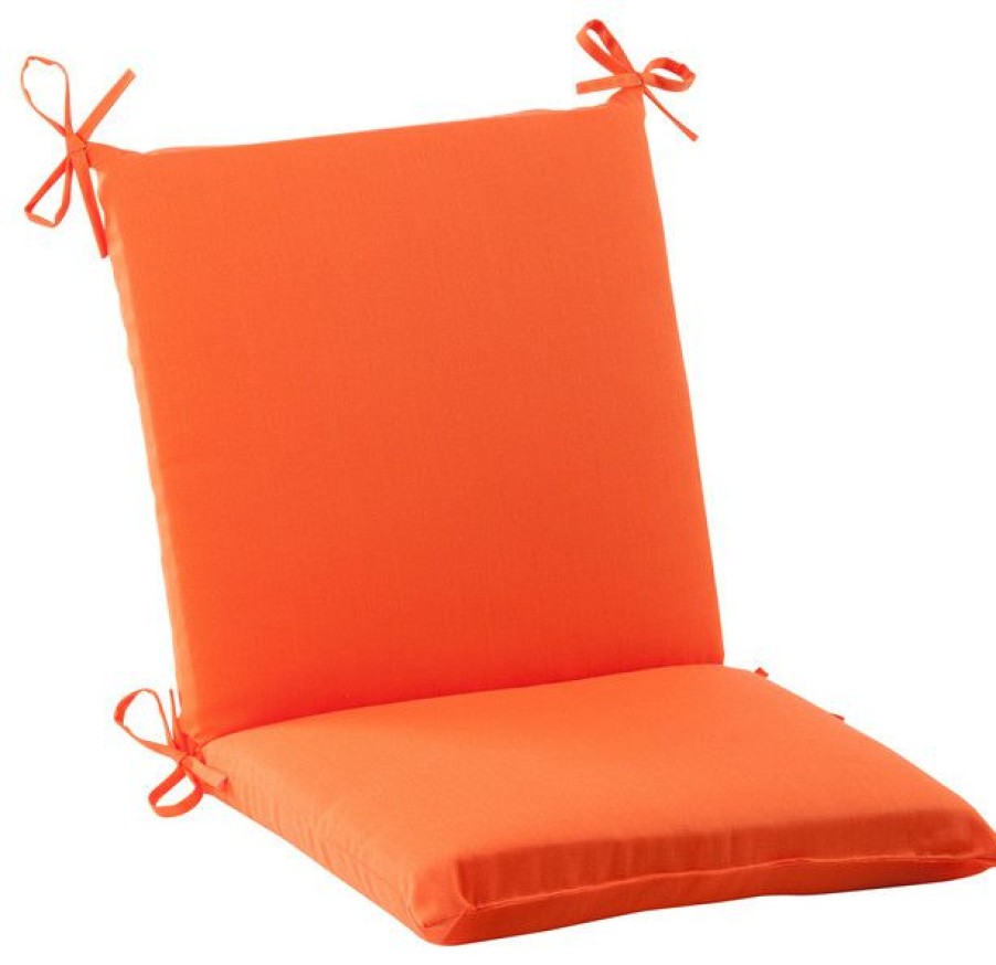 Outdoor Decor * Promo Pillow Perfect Inc Sundeck Orange Squared Corners Chair Cushion