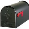 Mailboxes * Deals Solar Group Gibraltar E1600B00 Elite Post Mount Mailbox With Steel Latch, Black, Large