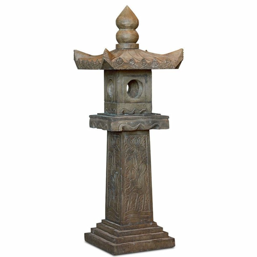 Outdoor Decor * Best Deal China Furniture And Arts Hand Carved Stone Pagoda Chinese Lantern