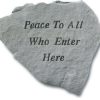 Outdoor Decor * Top 10 Kay Berry Inc "Peace To All Who Enter Here" Garden Stone