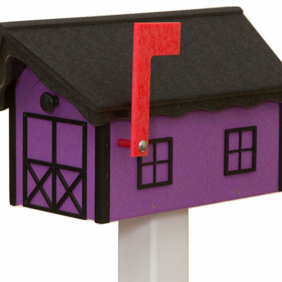 Mailboxes * Outlet Horse Barn Weatherproof Mailbox, Usa Handmade, Black, Purple