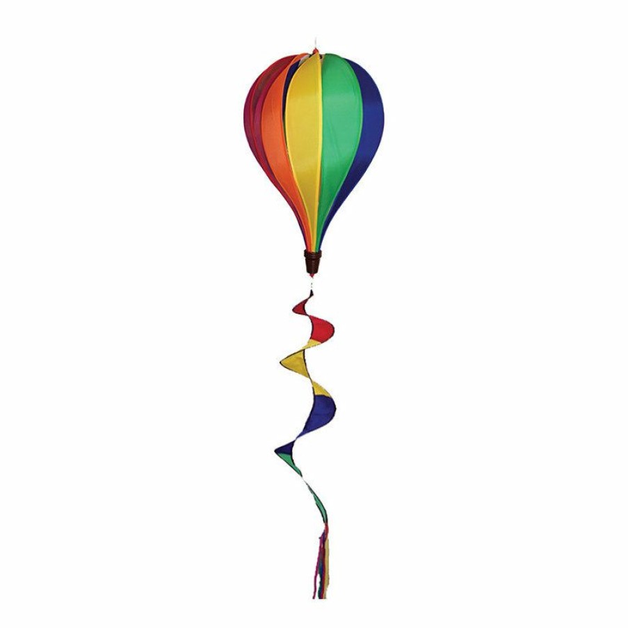 Outdoor Decor * Brand New In The Breeze Rainbow Hot Air Balloon