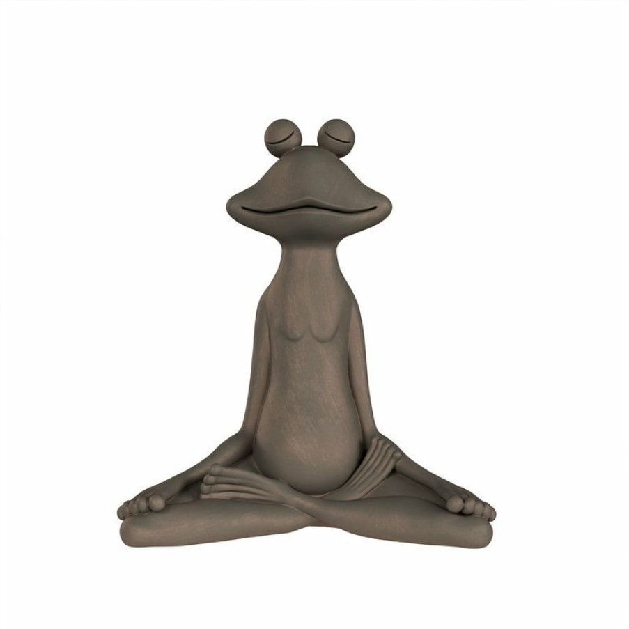 Outdoor Decor * Cheap Meditating Frog Statue-Resin Animal Yoga Figurine By Pure Garden