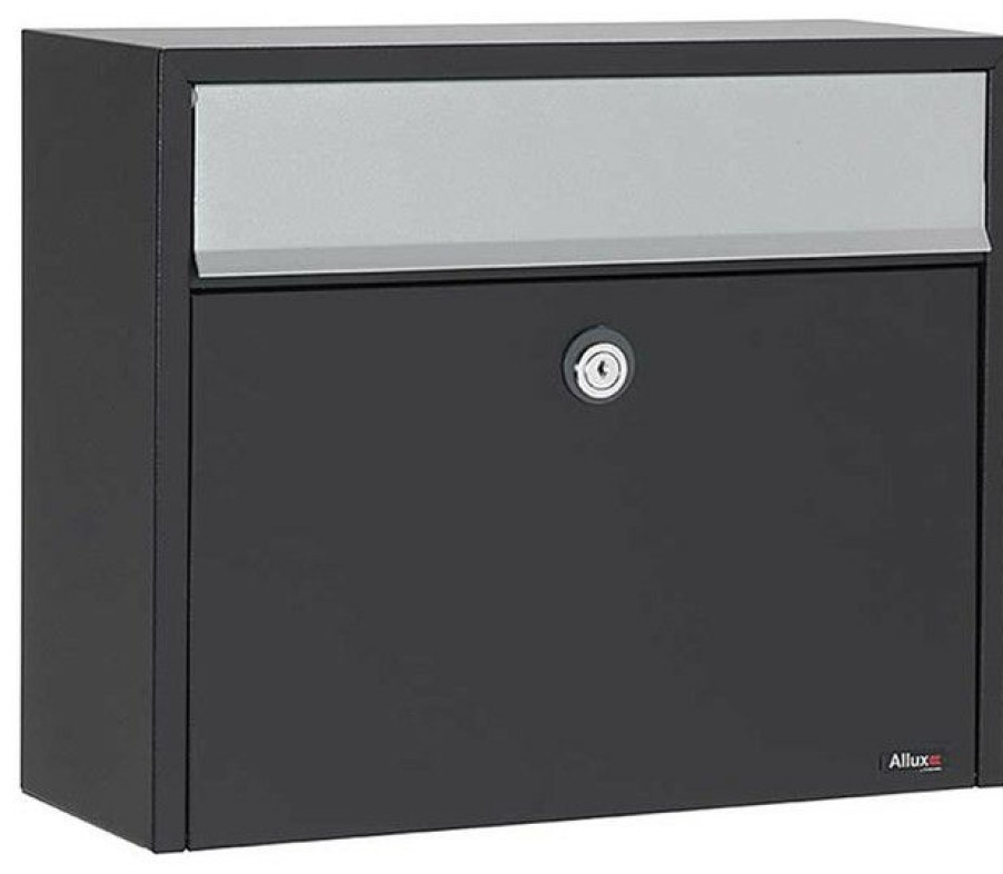 Mailboxes * Top 10 Qualarc Allux Series Lt150 Wall Mount Locking Mailbox, Black With Gray Flap