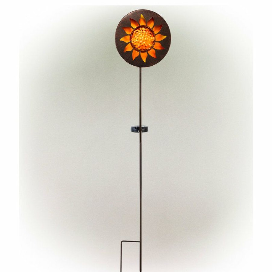 Outdoor Decor * Wholesale Alpine Corporation Solar Sun Garden Stake With Led Lights