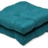 Outdoor Decor * Brand New Pillow Perfect Inc Rave Wicker Seat Cushion, Set Of 2, Teal