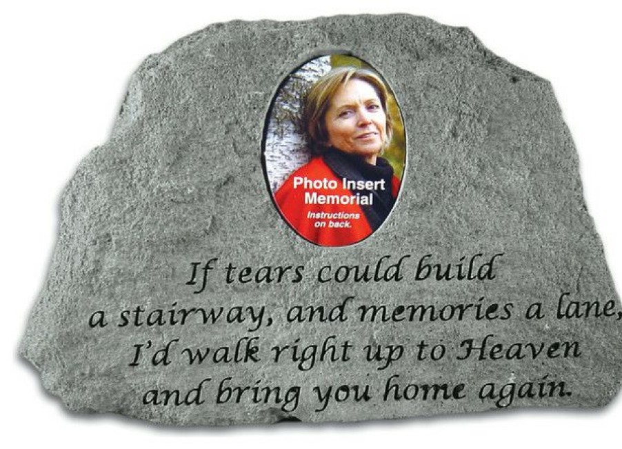 Outdoor Decor * Cheapest Kay Berry Inc "If Tears Could" Garden Stone With Photo Insert