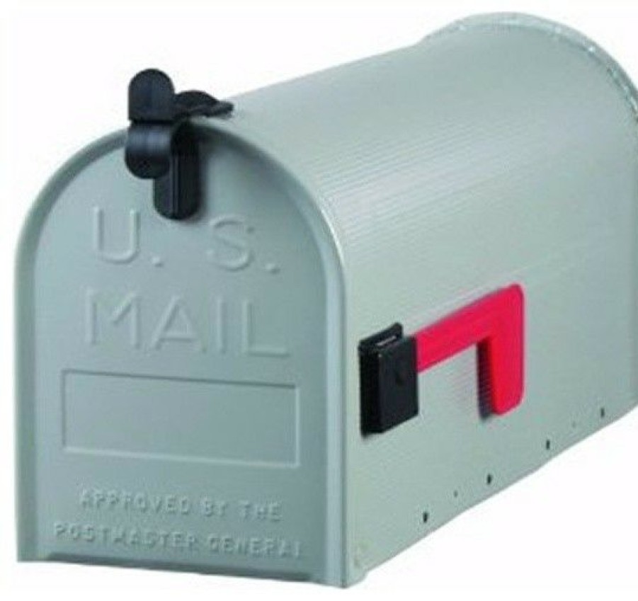 Mailboxes * Best Deal Solar Group Gibraltar St100000 Grayson Galvanized-Steel Rural Mailbox, Standard Size, Gray