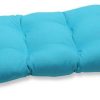 Outdoor Decor * Best Reviews Of Pillow Perfect Inc Veranda Turquoise Wicker Loveseat Cushion