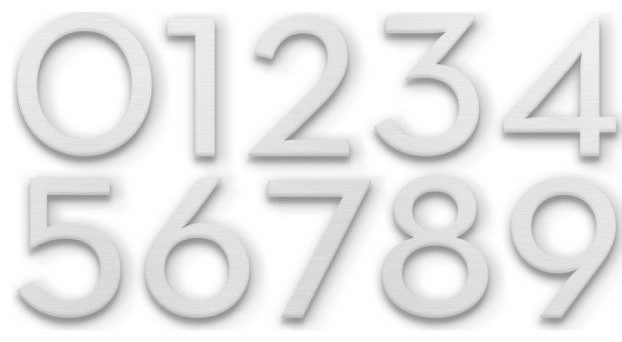 House Numbers * Top 10 Modern Aspect Magnetic Address Number, Silver