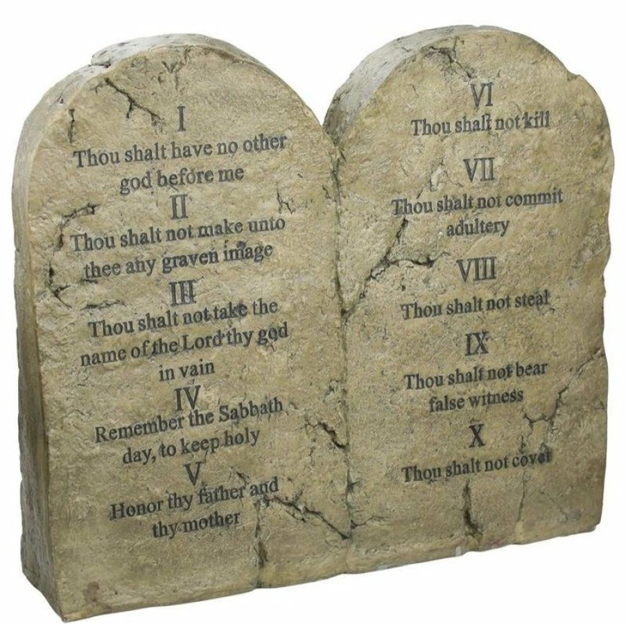 Outdoor Decor * Promo Design Toscano Ten Commandments Sculptural Tablet