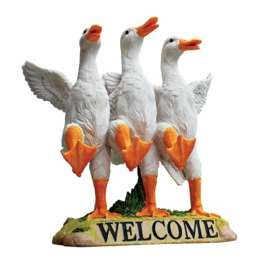 Outdoor Decor * Top 10 Design Toscano Delightful Dancing Ducks Welcome Sign