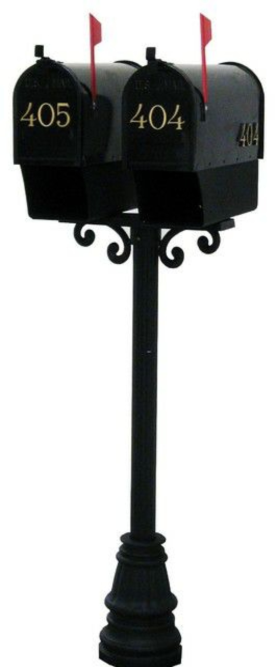 Mailboxes * Cheapest Mid Atlantic Mailboxes Mamb Premier Series Americana Dual Pedestal Scroll With Newsbins