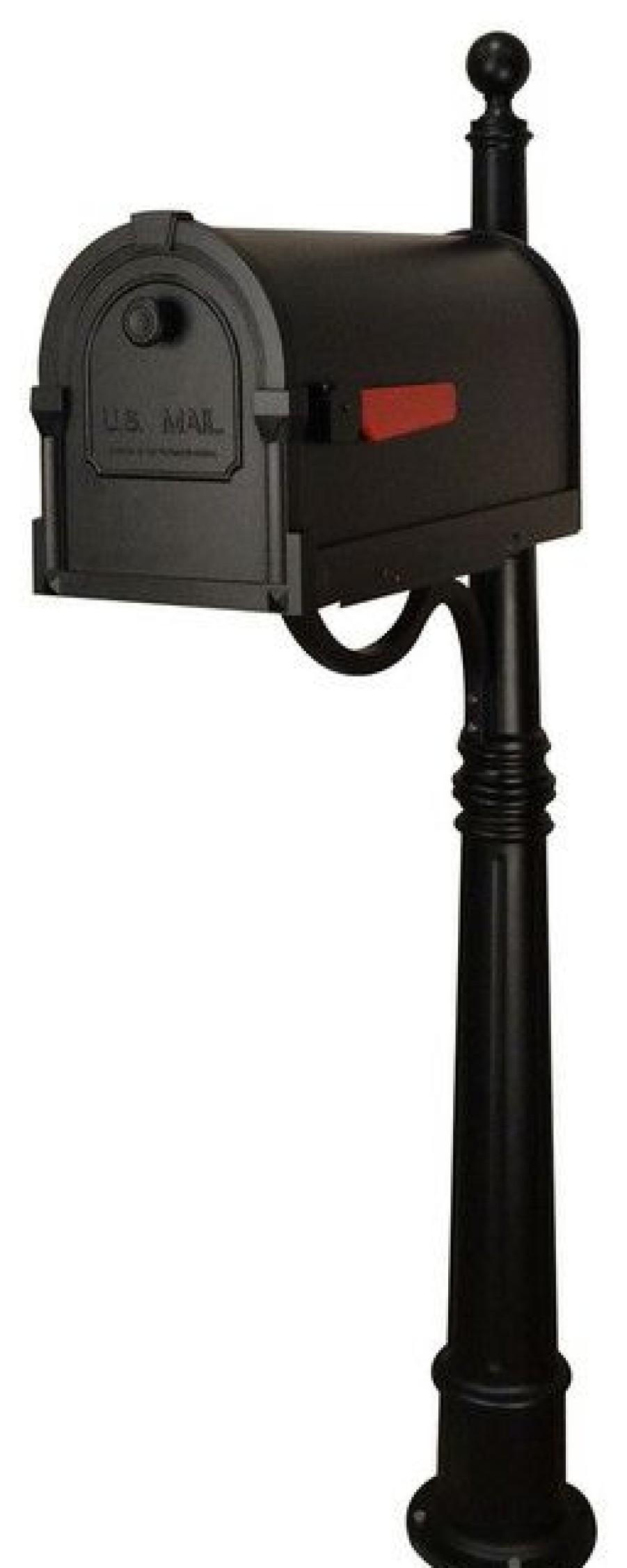 Mailboxes * Deals Special Lite Products Company Special Lite Savannah Curbside Mailbox With Ashland Mailbox Post, Black