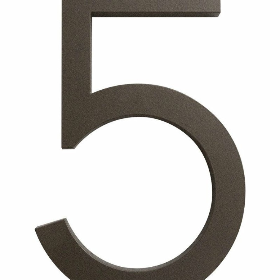 House Numbers * Top 10 Moderndwellnumbers Modern Font House Number, Bronze, 6 , Number 5, Modern Font