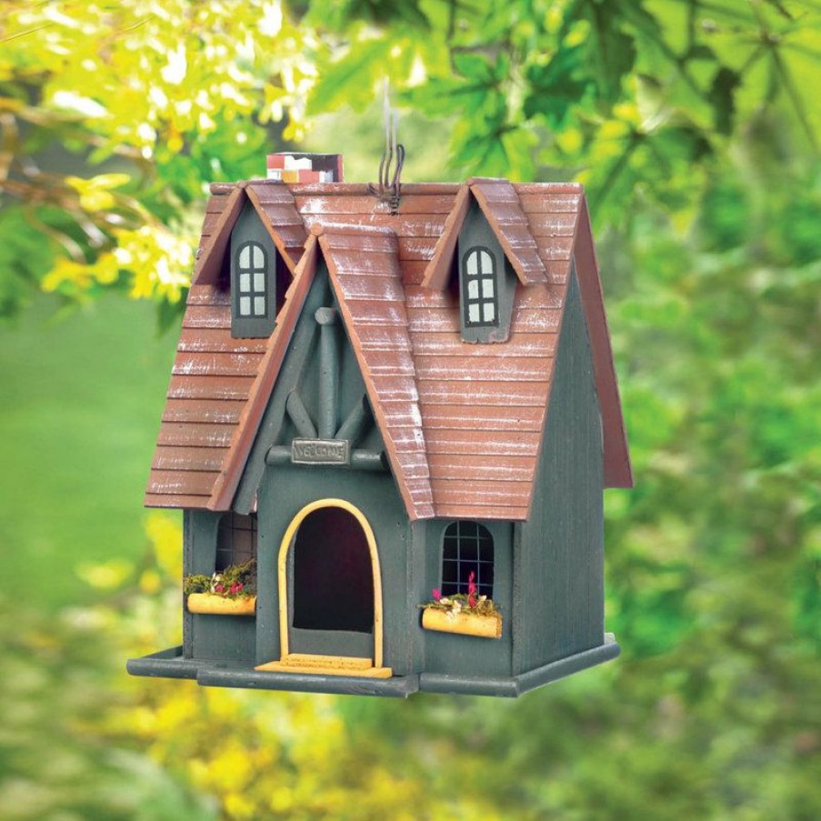 Outdoor Decor * Flash Sale Songbird Valley Storybook Cottage Birdhouse