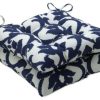 Outdoor Decor * Promo Pillow Perfect Inc Basalto Navy Wrought Iron Seat Cushion Set Of 2