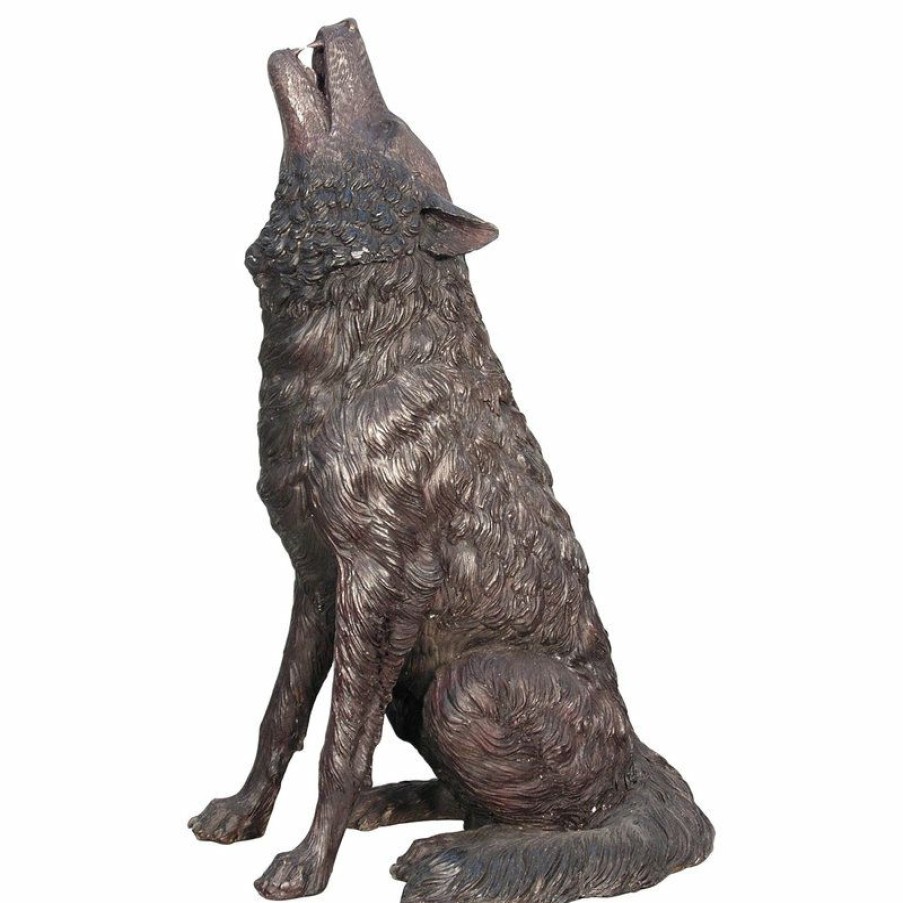 Outdoor Decor * New Bronze West Imports, Inc. Howling Wolf