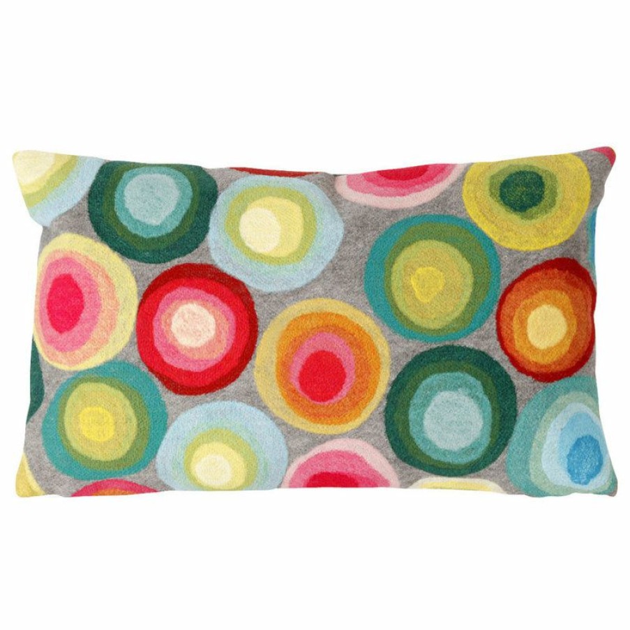 Outdoor Decor * Outlet Liora Manne Visions Ii Puddle Dot Pillow, Multi, 12 X20