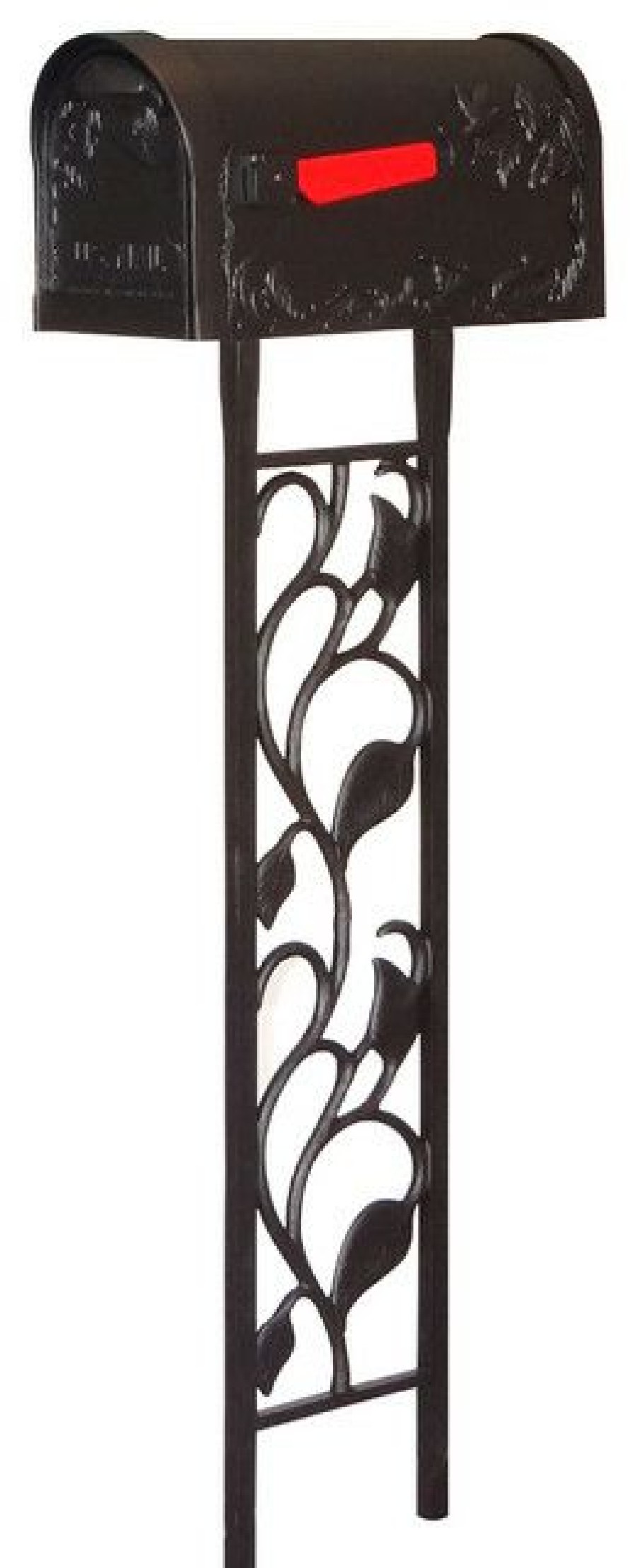 Mailboxes * Best Sale Special Lite Products Company Floral Mailbox Post, Black