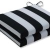 Outdoor Decor * Promo Pillow Perfect Inc Outdoor/Indoor Cabana Stripe Black Squared Corners Seat Cushion, Set Of 2