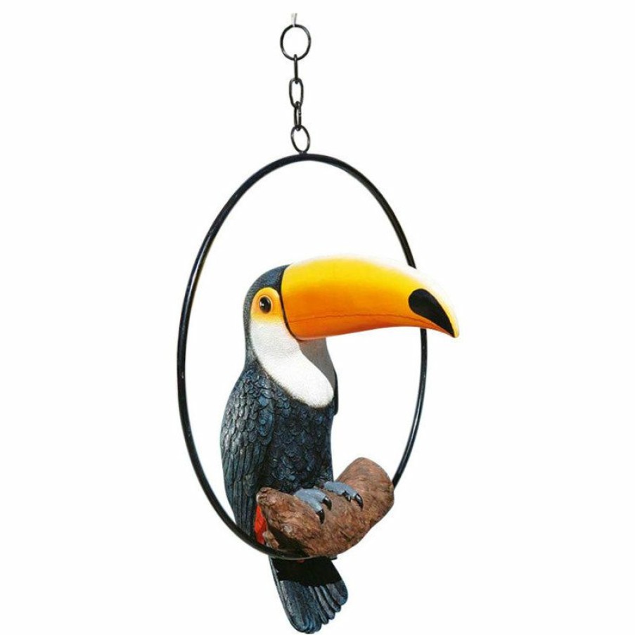 Outdoor Decor * Best Sale Design Toscano Touco The Tropical Toucan Sculpture On Ring Perch