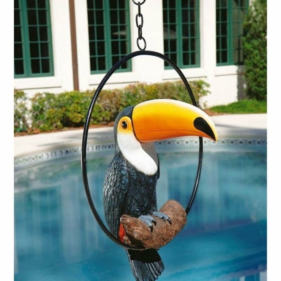 Outdoor Decor * Best Sale Design Toscano Touco The Tropical Toucan Sculpture On Ring Perch