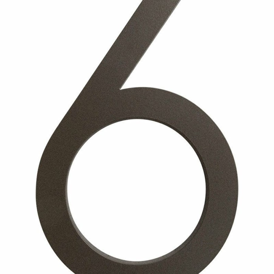 House Numbers * Buy Moderndwellnumbers Modern Font House Number, Bronze, 6 , Number 6, Modern Font