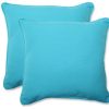 Outdoor Decor * Best Reviews Of Pillow Perfect Inc Veranda Turquoise 18.5 Throw Pillow, Set Of 2