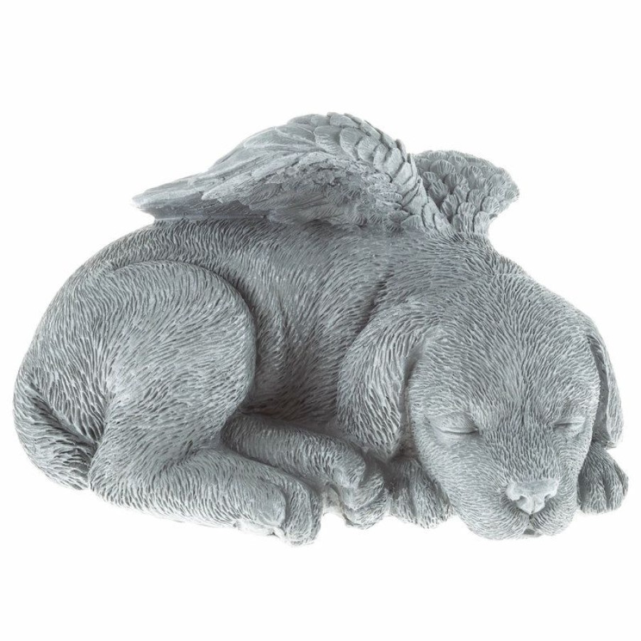 Outdoor Decor * Outlet Pet Memorial Statue-Sleeping Angel Dog Keepsake By Pure Garden