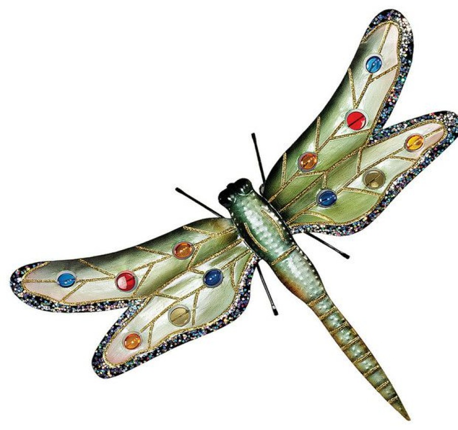 Outdoor Decor * Wholesale Design Toscano Oversized Metal Dragonfly Plaque