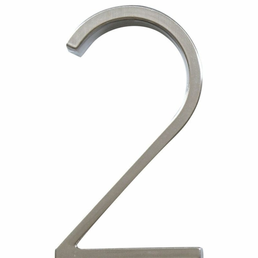 House Numbers * Top 10 The Hillman Group Floating House Number, Brushed Nickel, Number 2