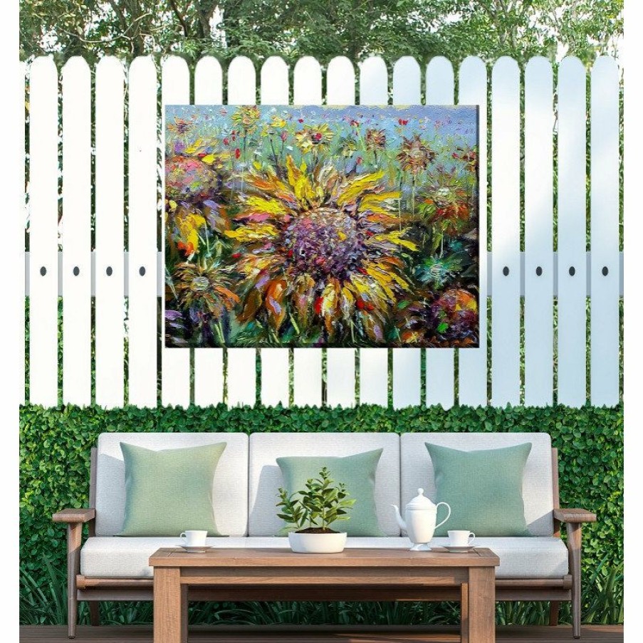 Outdoor Decor * Outlet West Of The Wind Outdoor Art Sun Queen Outdoor Art 40X30