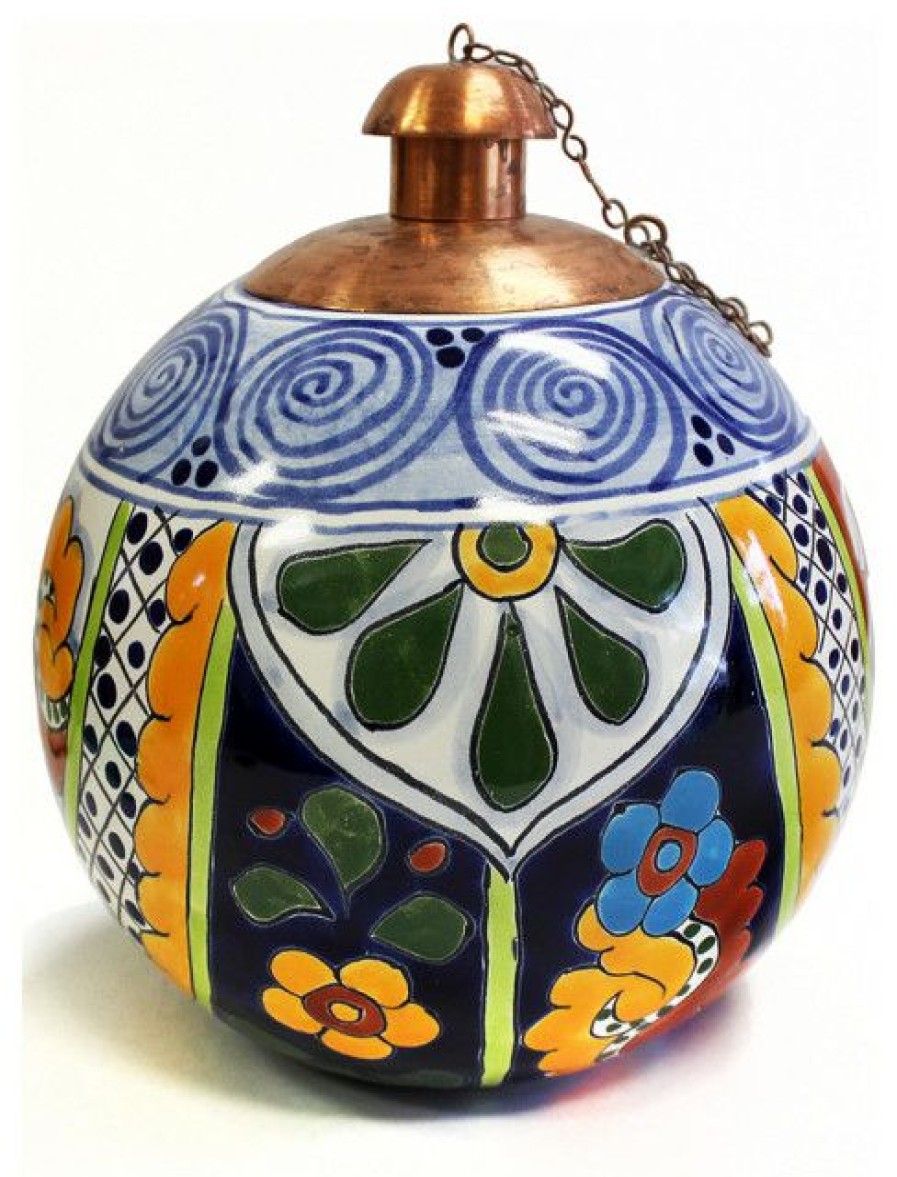 Outdoor Lighting * Buy Tierra Fina Talavera Style Table Top Torch, Made In Mexico, Delores