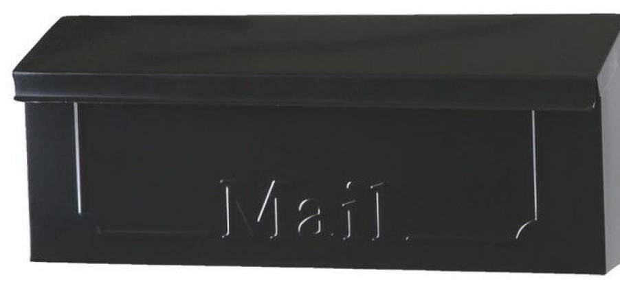 Mailboxes * Promo Solar Group Gibraltar Thhb0001 Horizontal Wall Mount Mailbox, Galvanized Steel, Black